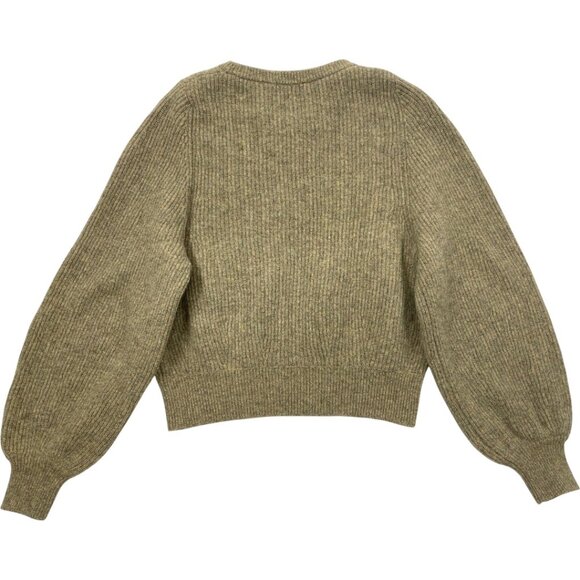 Uniqlo Premium Lambswool Volume Sweater Women's XS Khaki Long Sleeve - Picture 8 of 8